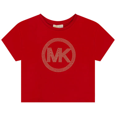 Playera corta MICHAEL KORS roja para niñas y adolescentes